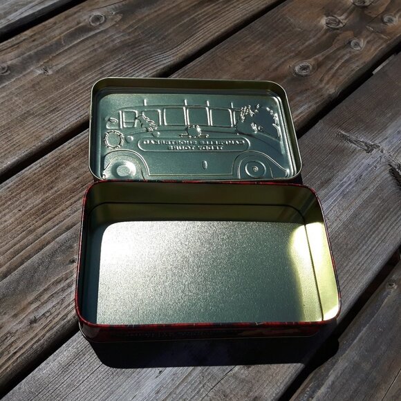 Adorable Campbells Shortbread Cookie Tin Teddy Bear Bus - Picture 3 of 3